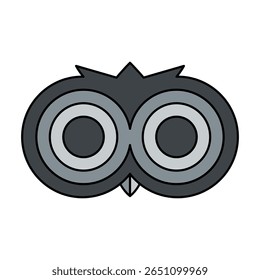 olho de coruja logotipo vetor ilustração