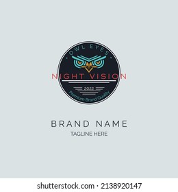 Owl Eyes Night Vision Logo Design Template For Brand Or Company And Other