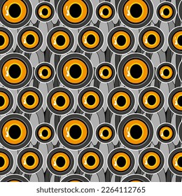 owl eyes seamless vector pattern for decoration and design