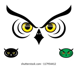 Owl Eyes - Vector Background