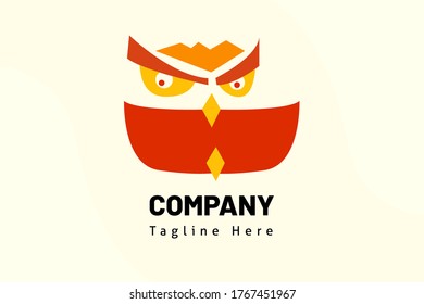 owl face angry illustration emblem logo for team, gaming, e-sport, club, exclusive, action figure