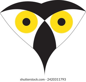 Una cara de búho con ojos