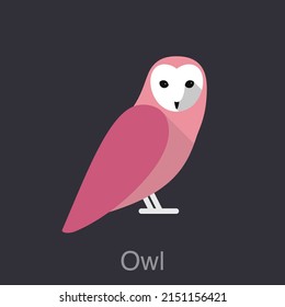 Owl face front , bird series user interface