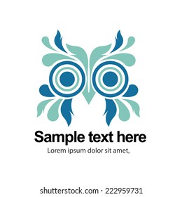 Owl face icon design. vector