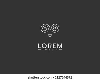 plantilla de diseño del logotipo de la ilustración de la cara de owl