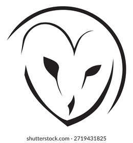 Diseño de Vector de icono de logotipo de cara de búho

