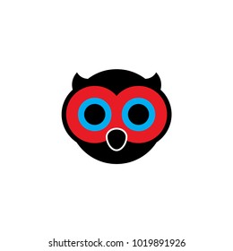 owl face logo vector