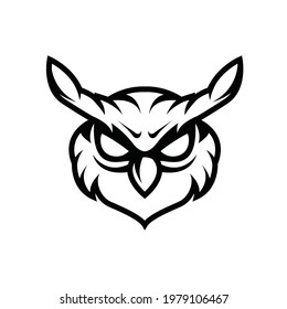 Owl Face Mascot Logo Design Abstract Stock Vector (Royalty Free ...