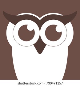 The owl, face of owl, sign of education ,vector