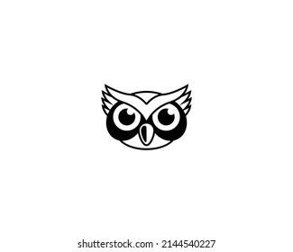 Owl Face Vector Isolated Illustration. Owl Icon