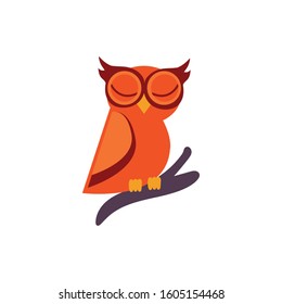 owl fairytale character isolated icon vector illustration design