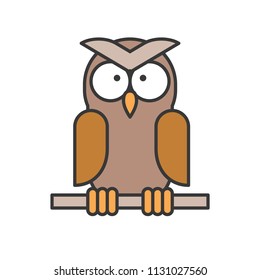 Owl, filled outline design