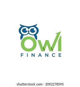 owl finance logo design concept vector template