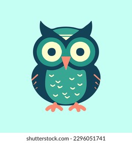 Owl flat design logo illustration is wise and sophisticated, perfect for brands that value knowledge and insight.