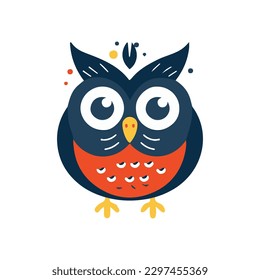 Owl flat design logo illustration is wise and sophisticated, perfect for brands that value knowledge and insight.