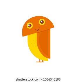 Owl flat icon. Vector image isolated on white background
