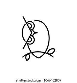 Owl Flat Icon Vector Template Design Illustration