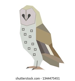 Owl flat illustration on white