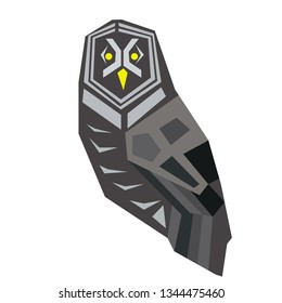 Owl flat illustration on white