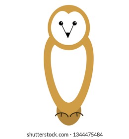 Owl flat illustration on white