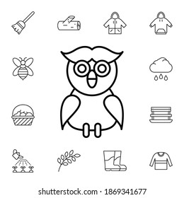 Owl flat vector icon in autumn pack