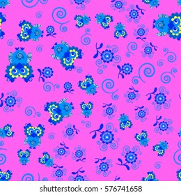 owl flower pattern seamless, textile