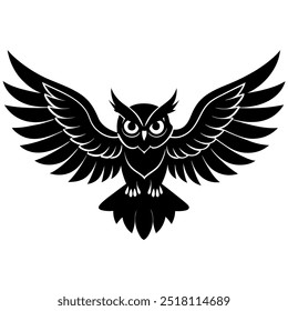 Owl fly art and vector 