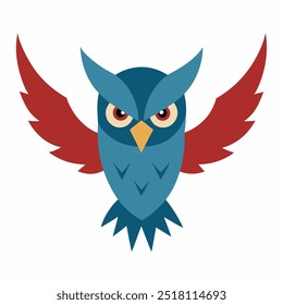 Owl fly art and vector 