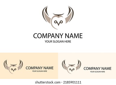 Diseño del logo creativo Owl Flying