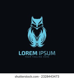 diseño vectorial del icono del logotipo del owl o del zorro