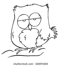 Owl funny doodle