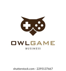 Owl Game Console Icon Logo Design Template