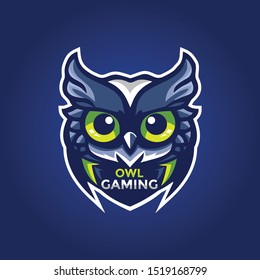 owl gaming esport logo concept vector