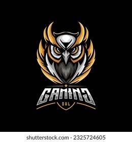 owl gaming esport logo vector