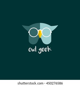 Owl Geek Design Logo Template