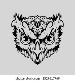 Owl Geometric Head Vector art