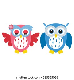 owl girl and boy
