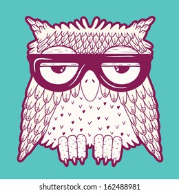 Owl in glasses