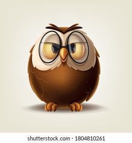 owl with glasses illustration banner