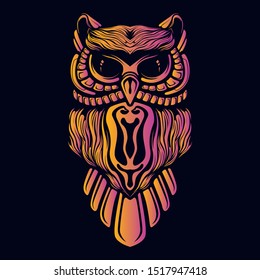 owl glow in the dark shine bird