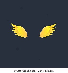 Owl Golden Wings Vector Design