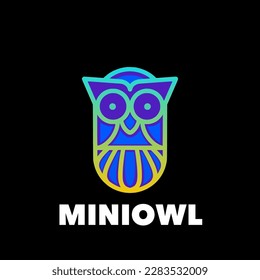 Owl gradient colorful logo template