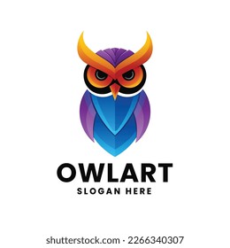 Owl Gradient Illustration Icon Logo