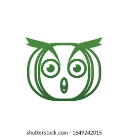 Owl gradient style icon design, Biodiversity life natural nature and adorable theme Vector illustration
