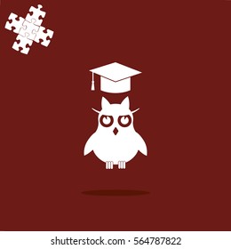 owl and graduation cap