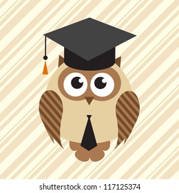 Owl In Graduation Hat