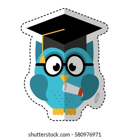 owl with graduation hat