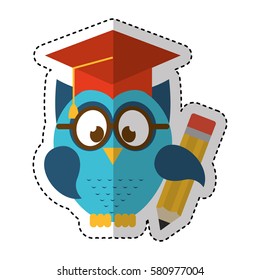 owl with graduation hat