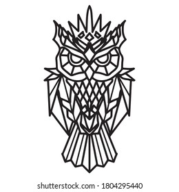 owl graphic design vector illustration, icon, art tattoo sketch, logo, hand draw, use in print