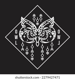 the owl graphic illustration vector art tshirt design
